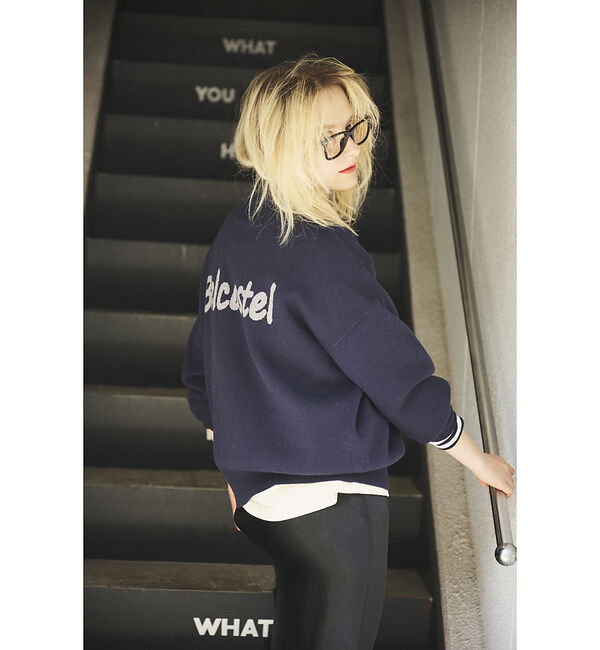 Rouge vif「ハーフジップロゴニットプルオーバー」|ニット・セーター|