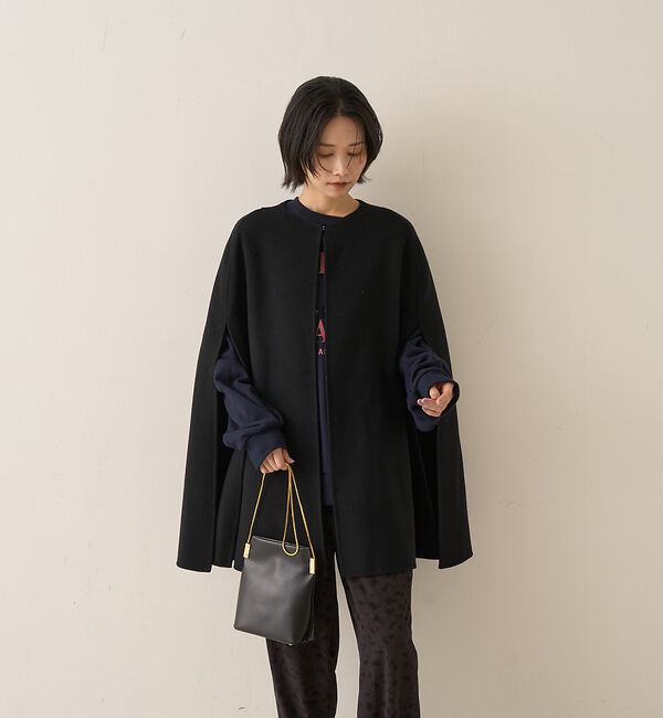 Rouge vif「【ウールSuper110&rsquo;s】リバーマントコート」|ノーカラーコート|