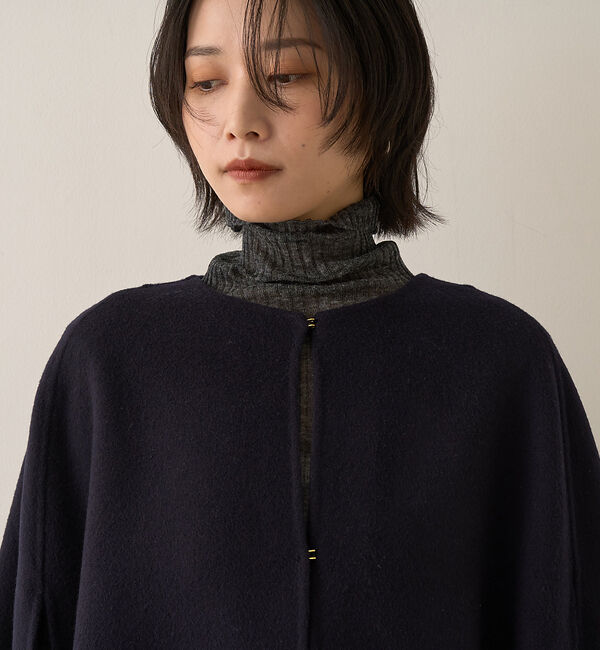 Rouge vif「【ウールSuper110&rsquo;s】リバーマントコート」|ノーカラーコート|