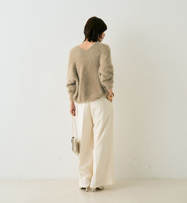 Rouge vif「【一部店舗限定】【3サイズ展開】ベルト付きハイウエストタックパンツ」|その他|