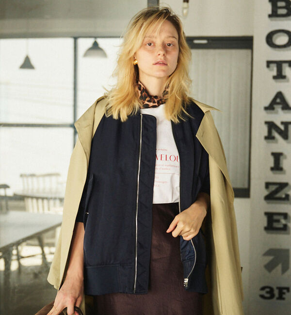 Rouge vif「【高機能中綿使用】ミリタリーブルゾン」|ブルゾン・スタジャン|ダークネイビー