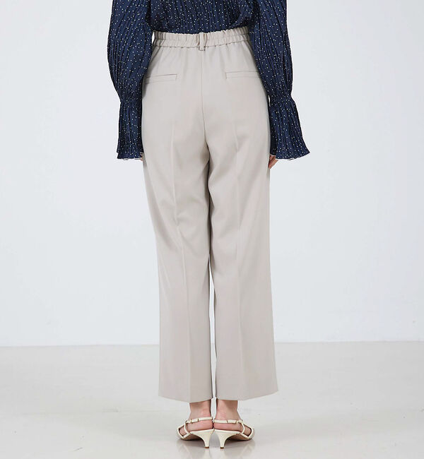 qualite「センタープレスストレートパンツ」|スラックス|