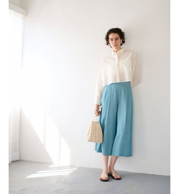 qualite「コットンシアークロップドシャツ」|シャツ・ブラウス|