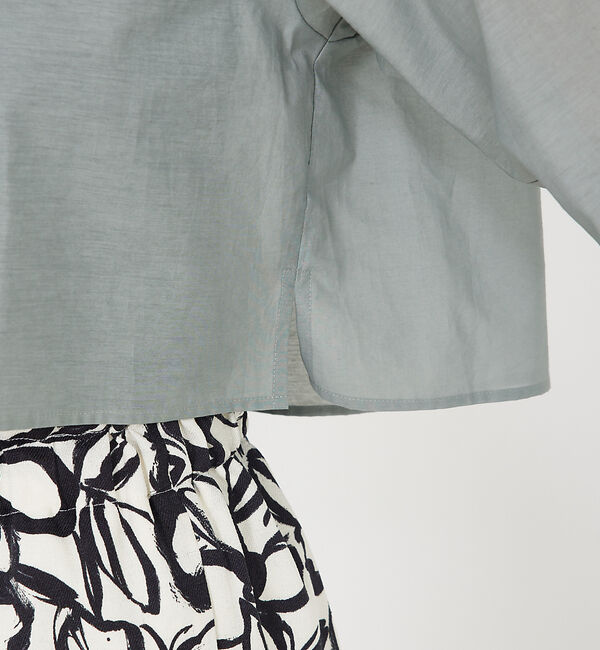 qualite「コットンシアークロップドシャツ」|シャツ・ブラウス|