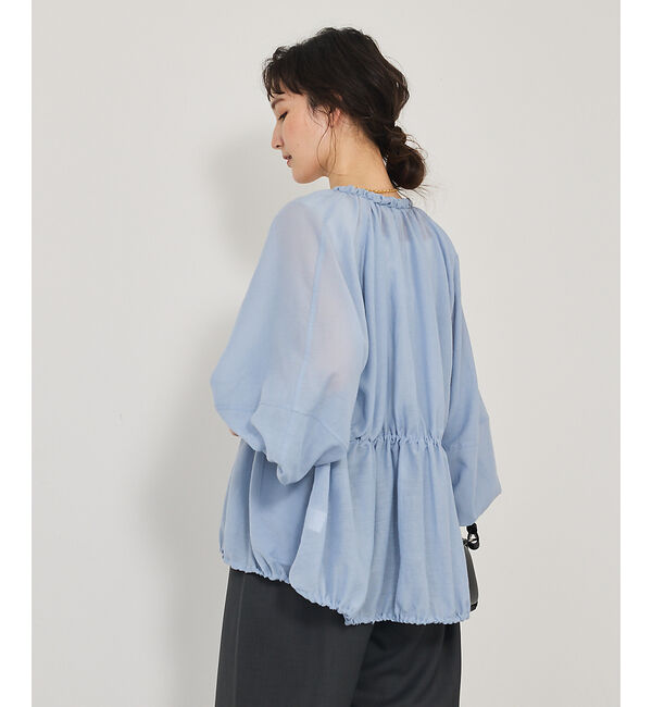 qualite「ラウンドスリーブギャザーブルゾン」|ブルゾン・スタジャン|