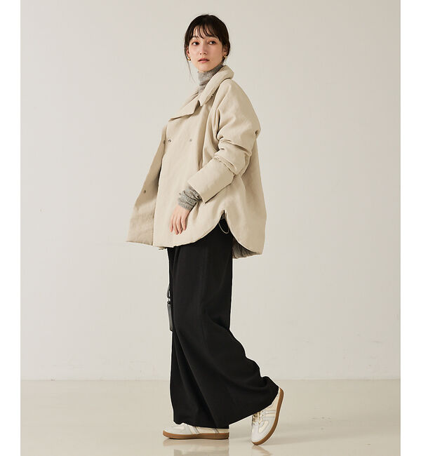 qualite「【大人のワイドパンツ】ウーリッシュツイルパンツ」|その他|