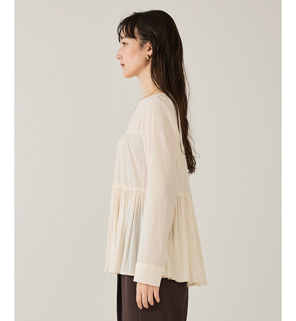 qualite「エアーフローティアードブラウス」|シャツ・ブラウス|