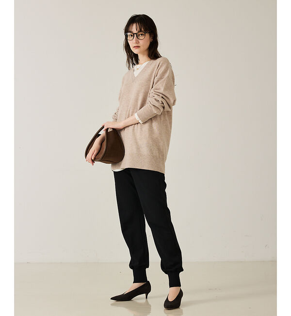 qualite「ウールVネックプルオーバー」|ニット・セーター|