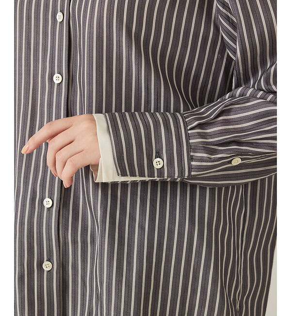 qualite「【ボウタイ取り外し可能】クレリックボウタイブラウス」|シャツ・ブラウス|