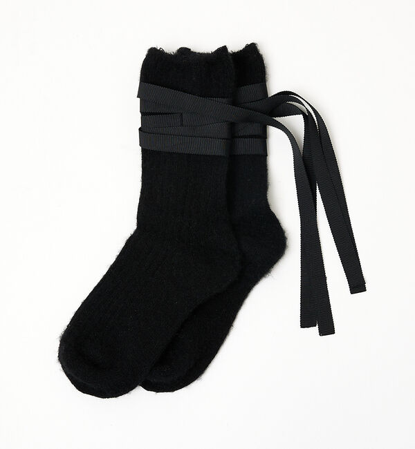 AU BANNISTER「●FAKUI リボンソックス(起毛)」|その他|