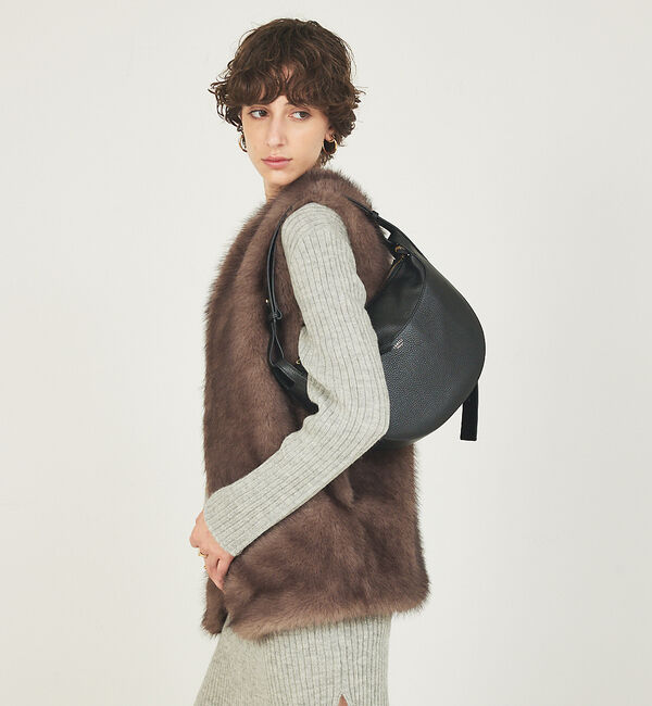 LOWELL things「【VERY掲載】Mois/レザーハーフMOONショルダー」|ショルダー・メッセンジャー|