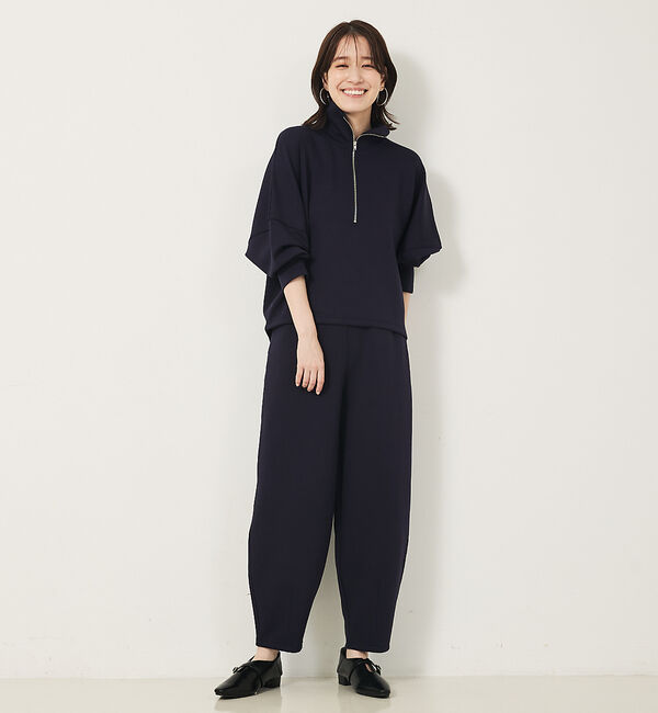 abahouse mavie「ライトダンボールハーフジッププルオーバー」|スウェット・ジャージ|