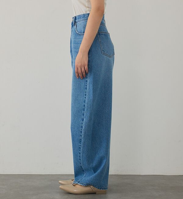 abahouse mavie「【オリジナル】ウォッシュドバレルジーンズ/大人カジュアル/カーブパンツ/春服【予」|デニム|