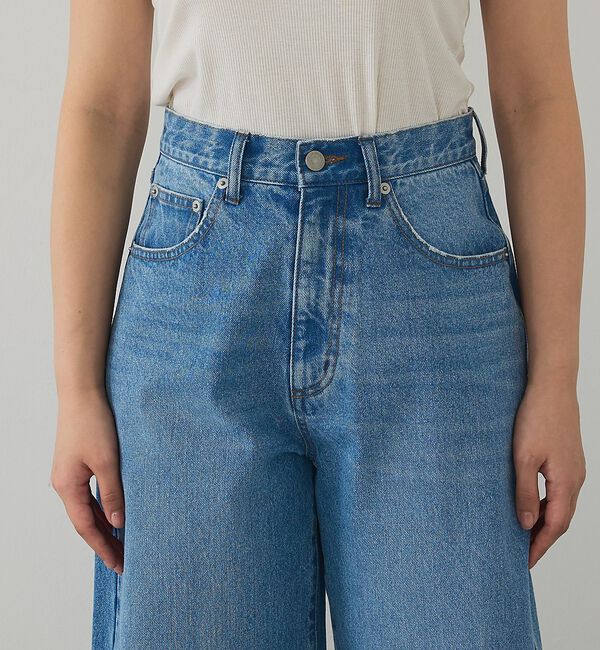 abahouse mavie「【オリジナル】ウォッシュドバレルジーンズ/大人カジュアル/カーブパンツ/春服【予」|デニム|