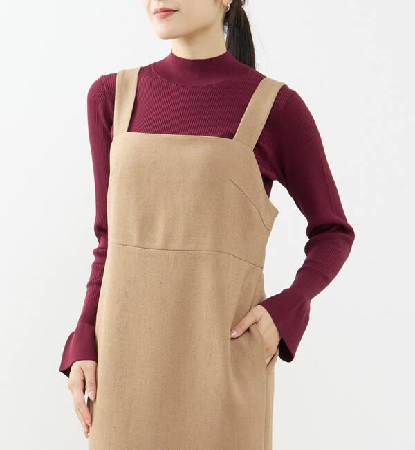 TIARA「ハイネックリブニット」|ニット・セーター|ボルドー