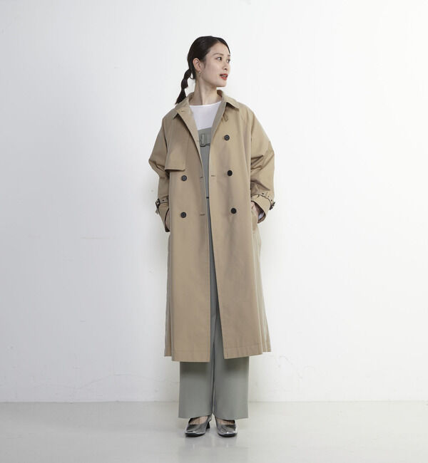 Soffitto「【定番アレンジ】サイドスリットシャンブレートレンチコート」|トレンチコート|
