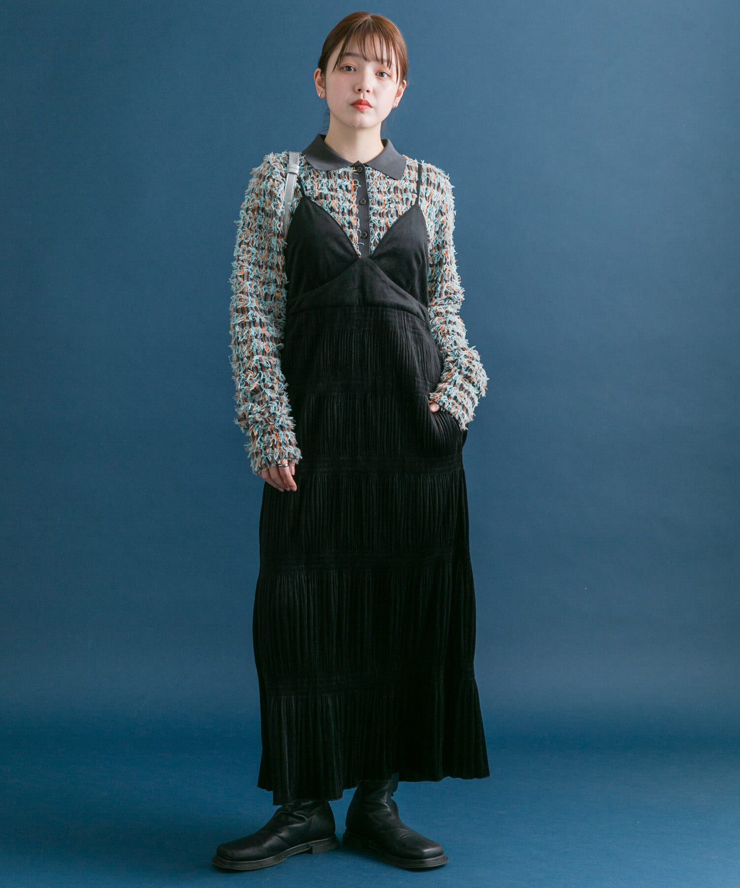  「マジョリカプリーツキャミワンピース」|ワンピース|