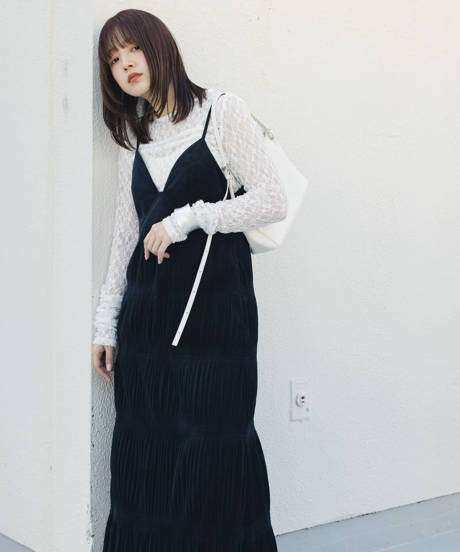  「マジョリカプリーツキャミワンピース」|ワンピース|