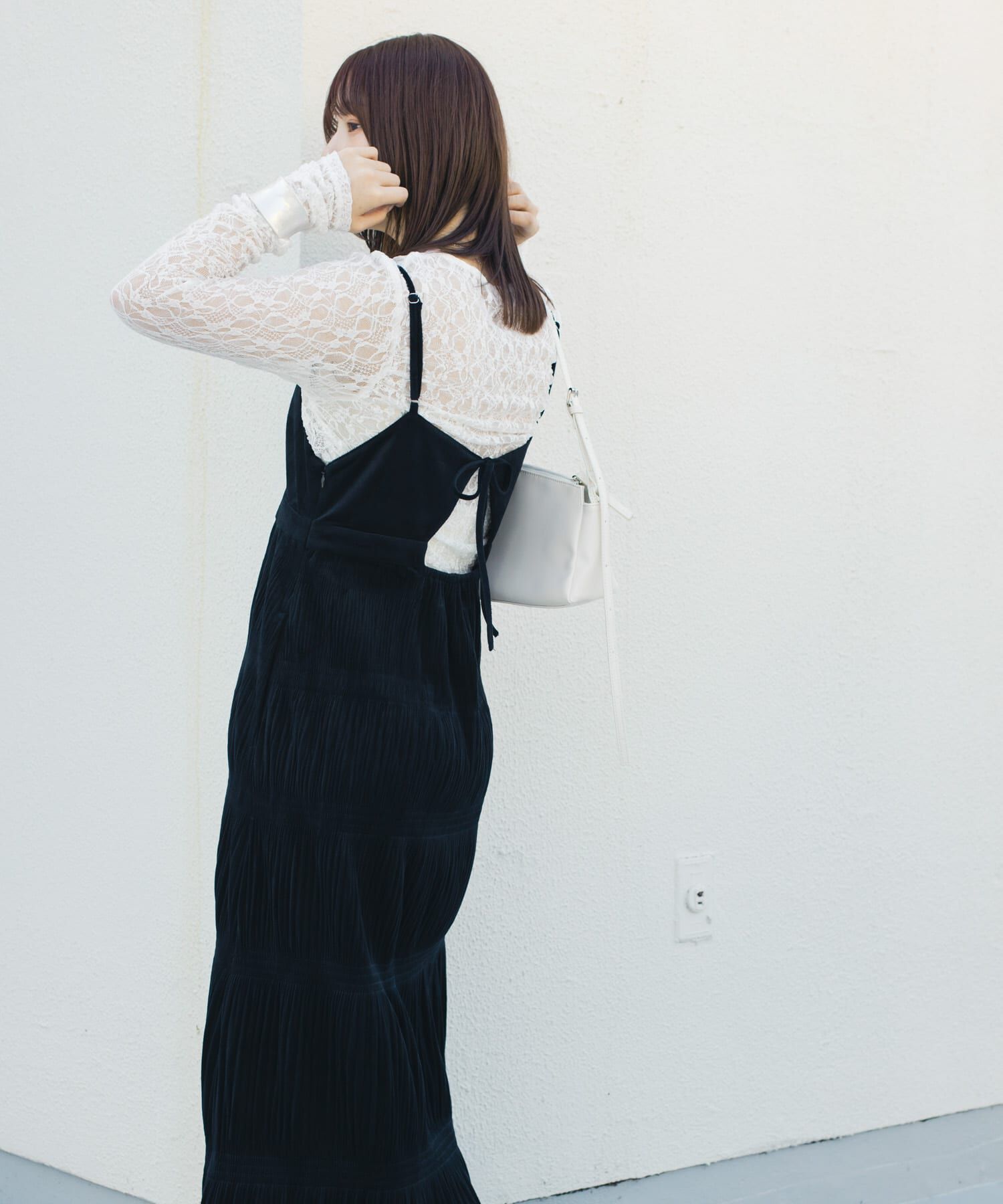  「マジョリカプリーツキャミワンピース」|ワンピース|