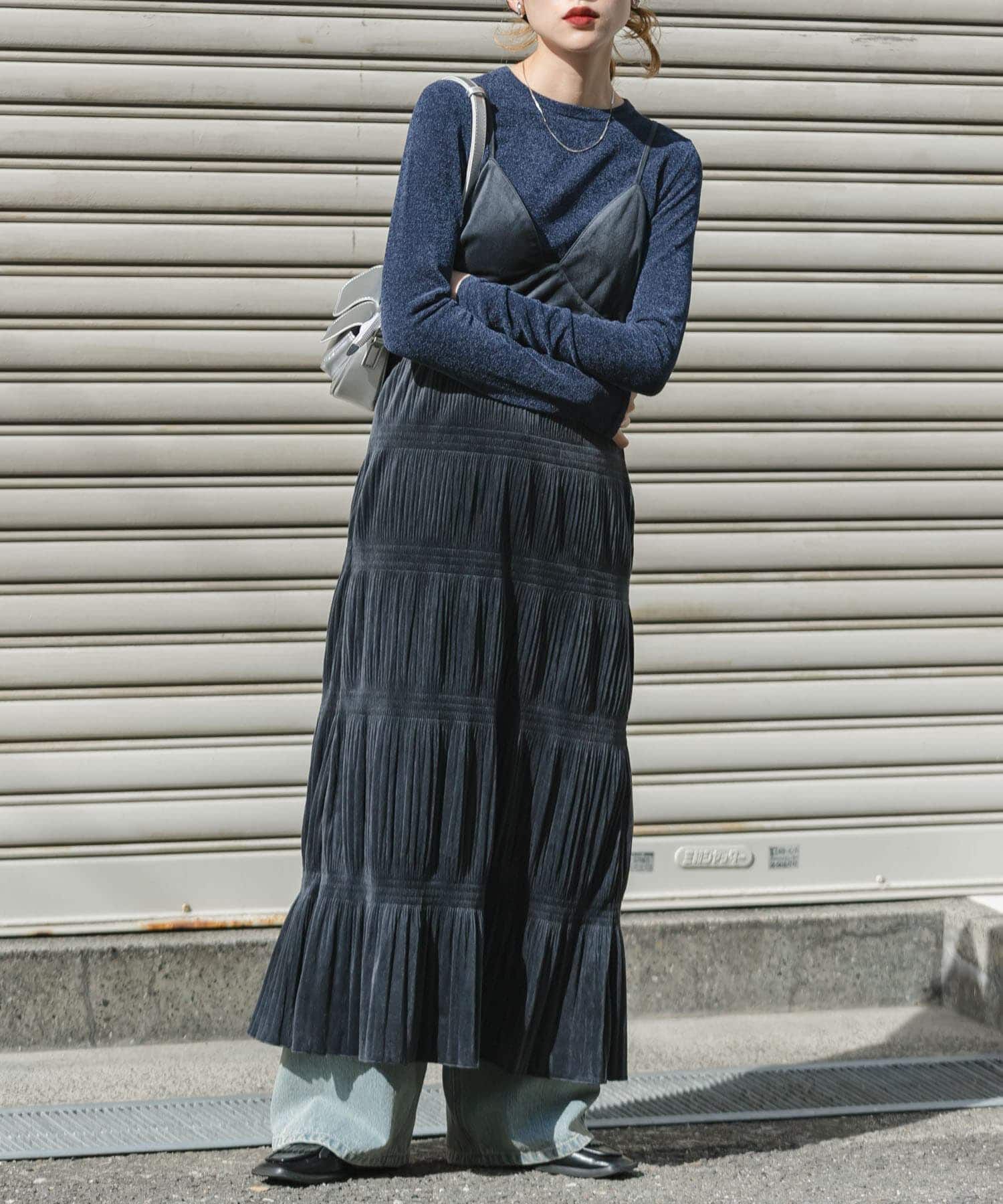  「マジョリカプリーツキャミワンピース」|ワンピース|