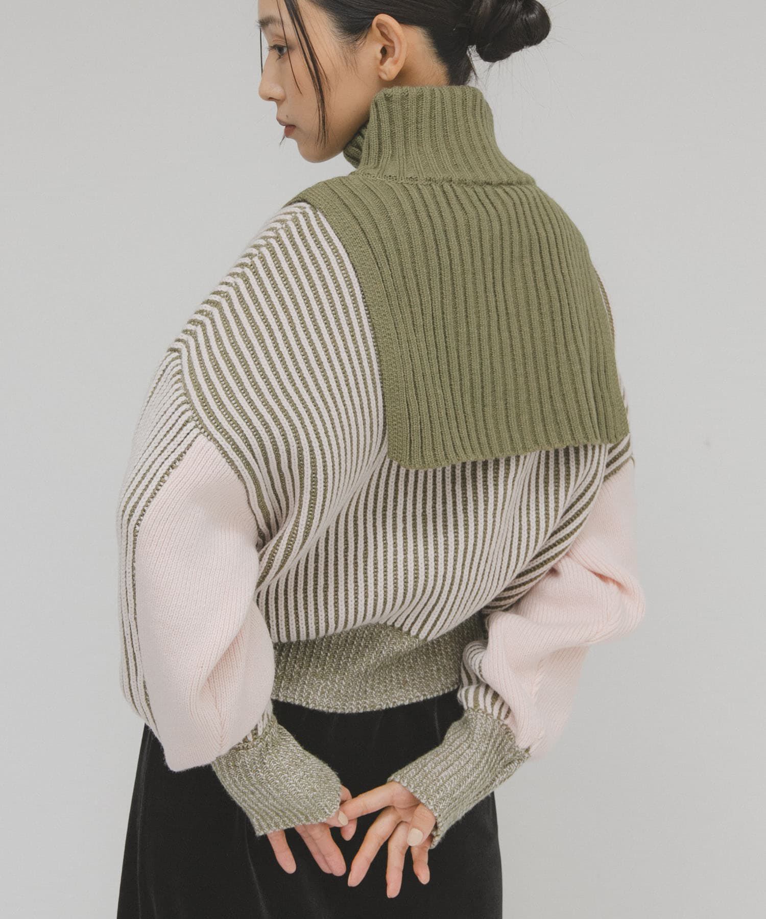  「レイヤードハーフZIPニット」|ニット・セーター|