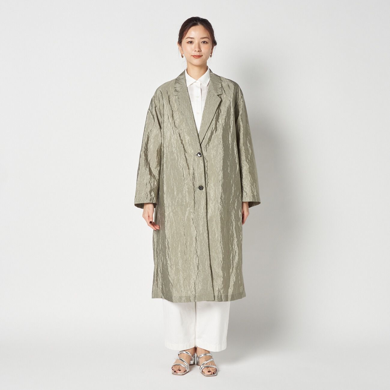 HELIOPOLE「HELIOPOLE SHINY SHEER LIGHT COAT」|トレンチコート|
