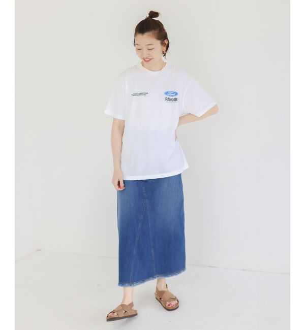  「リメイク風ラメデニムスカート」|スカート|