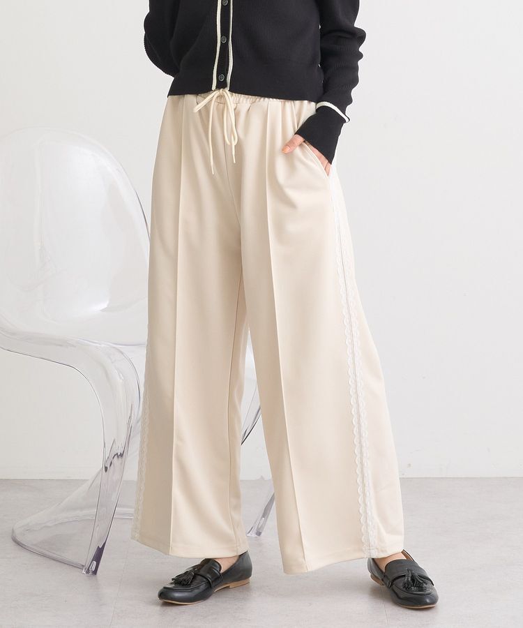 earth music&ecology「レースラインルーズパンツ」|その他|Light beige