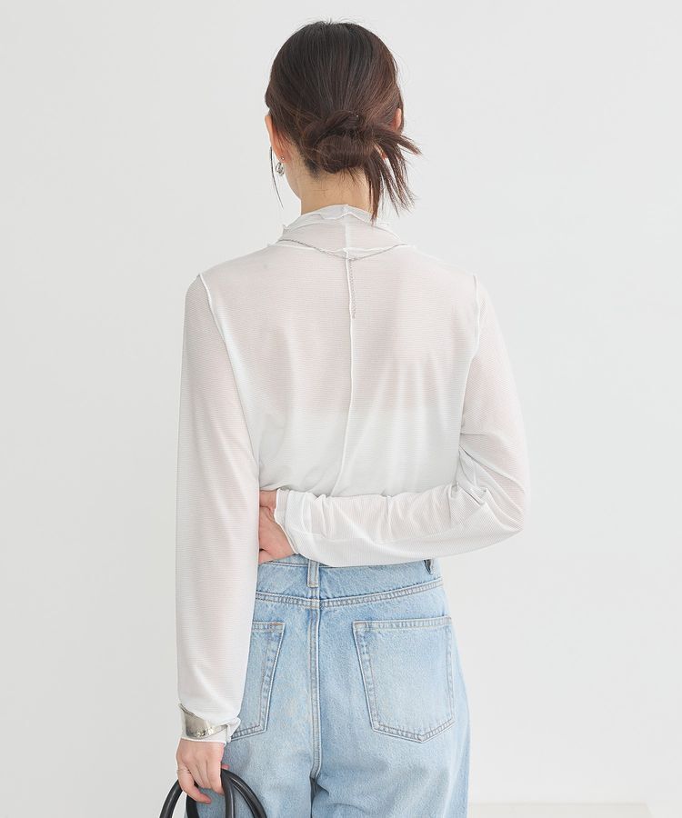 earth music&ecology「シアーラメハイネックプルオーバー」|Tシャツ・カットソー|