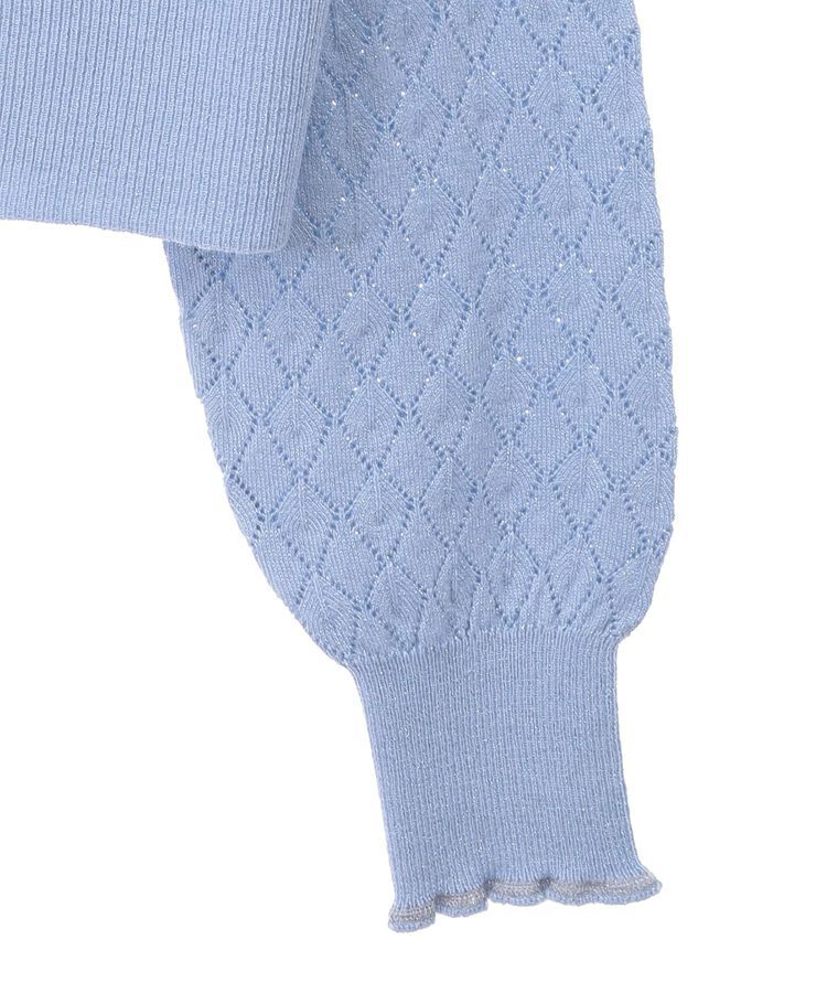 earth music&ecology「シアースカラップ透かし編みカーディガン」|カーディガン|