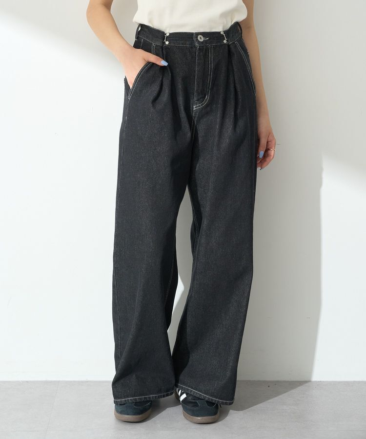 earth music&ecology「タックホックデニムパンツ」|デニム|