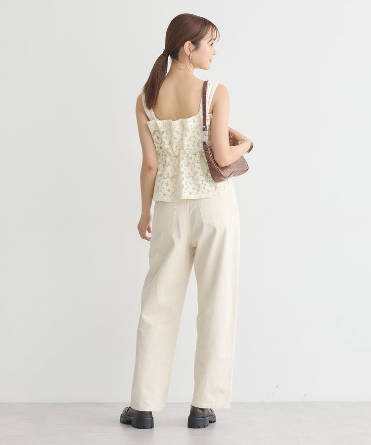 earth music&ecology「キラキラフラワー刺繍ビスチェ」|ベスト・ジレ|