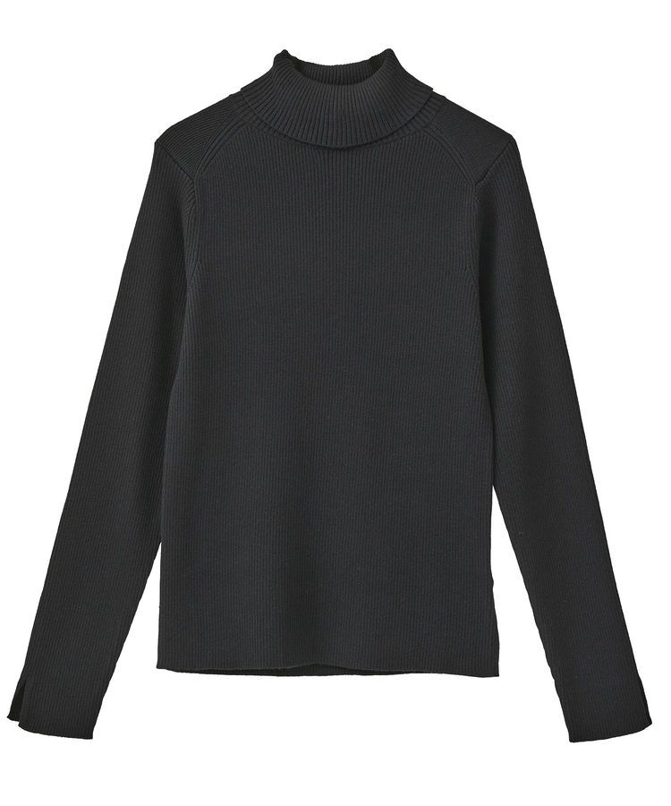 earth music&ecology「レンチング(TM)エコヴェロ(TM)(リブタートル)」|ニット・セーター|