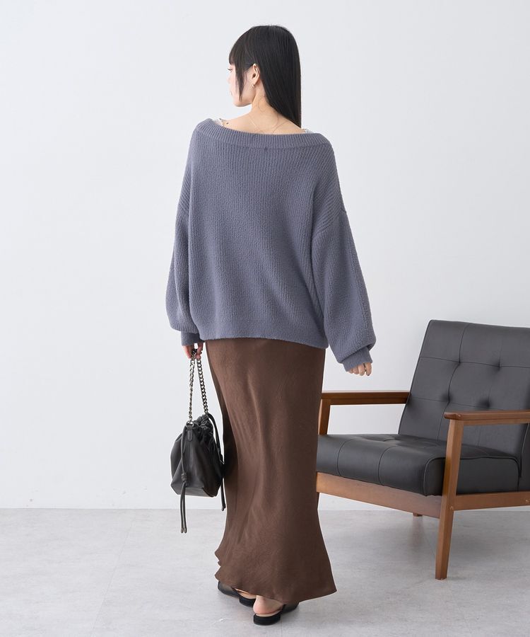 earth music&ecology「パウダーシャギー畦プルオーバー」|ニット・セーター|