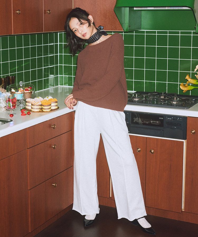 earth music&ecology「パウダーシャギー畦プルオーバー」|ニット・セーター|