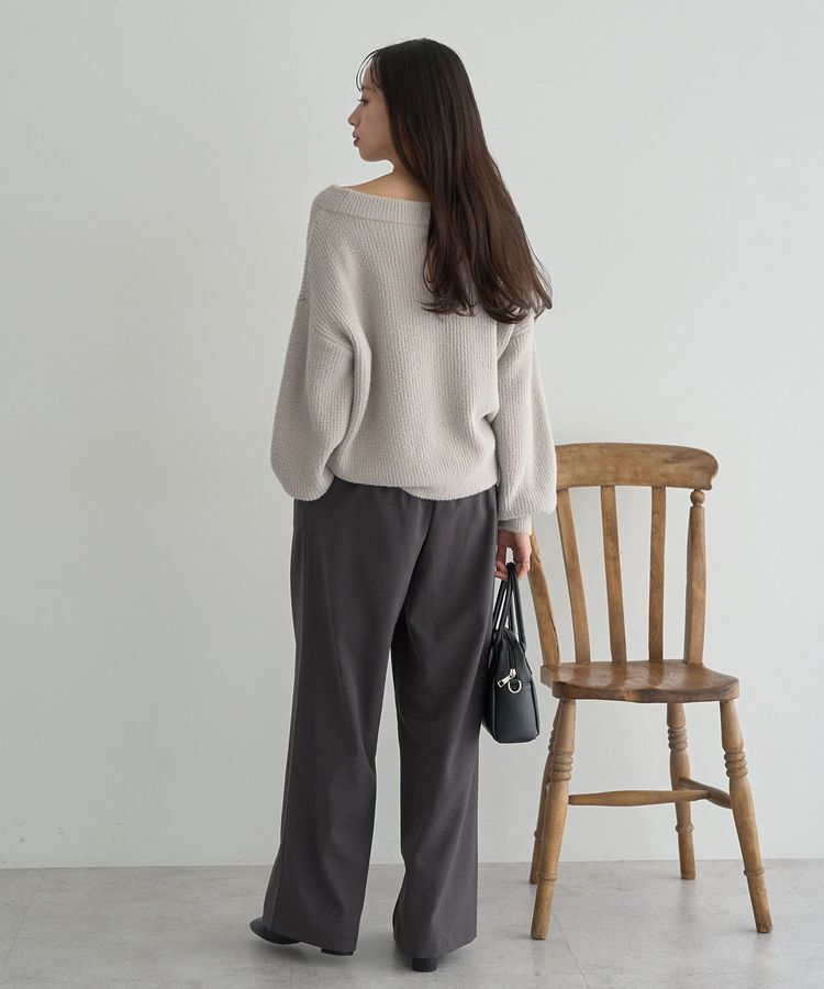 earth music&ecology「パウダーシャギー畦プルオーバー」|ニット・セーター|