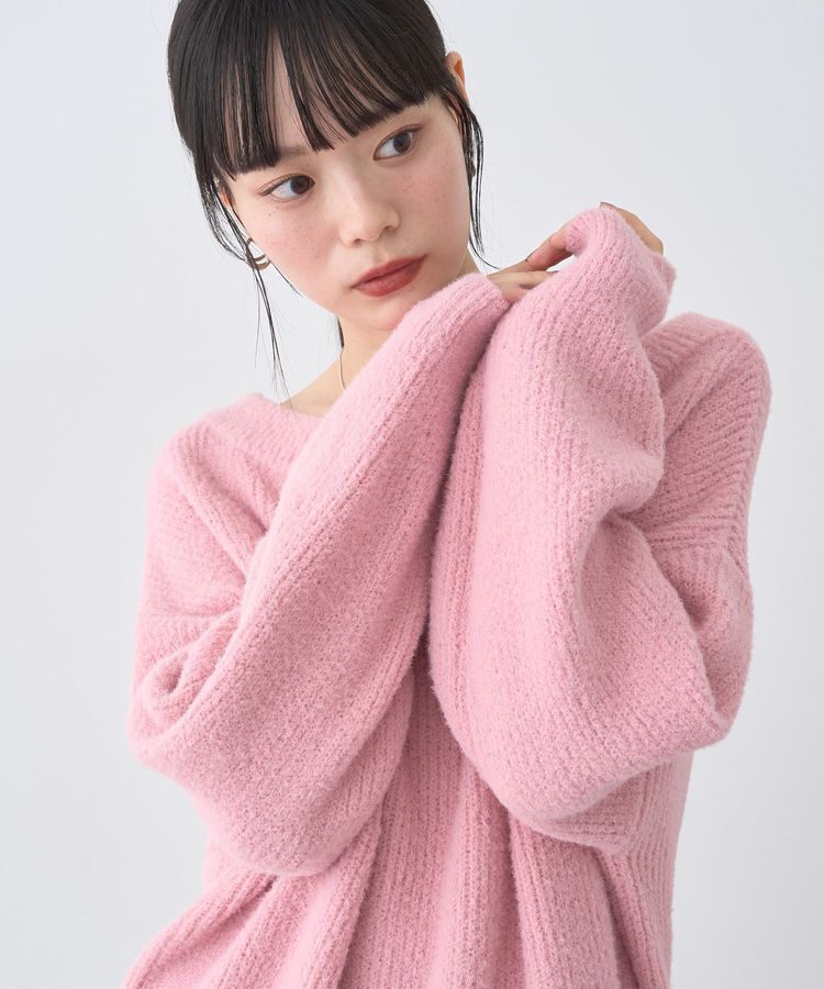 earth music&ecology「パウダーシャギー畦プルオーバー」|ニット・セーター|