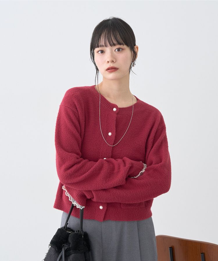 earth music&ecology「パウダーシャギークルーネックカーディガン」|カーディガン|