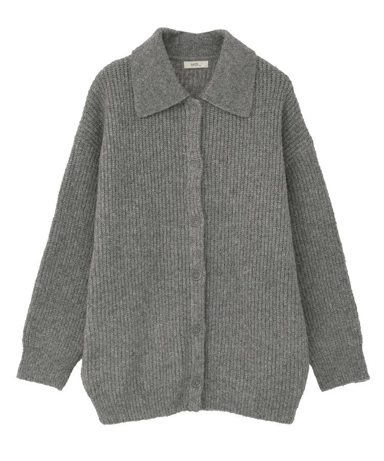 earth music&ecology「襟付きニットアウター」|カーディガン|