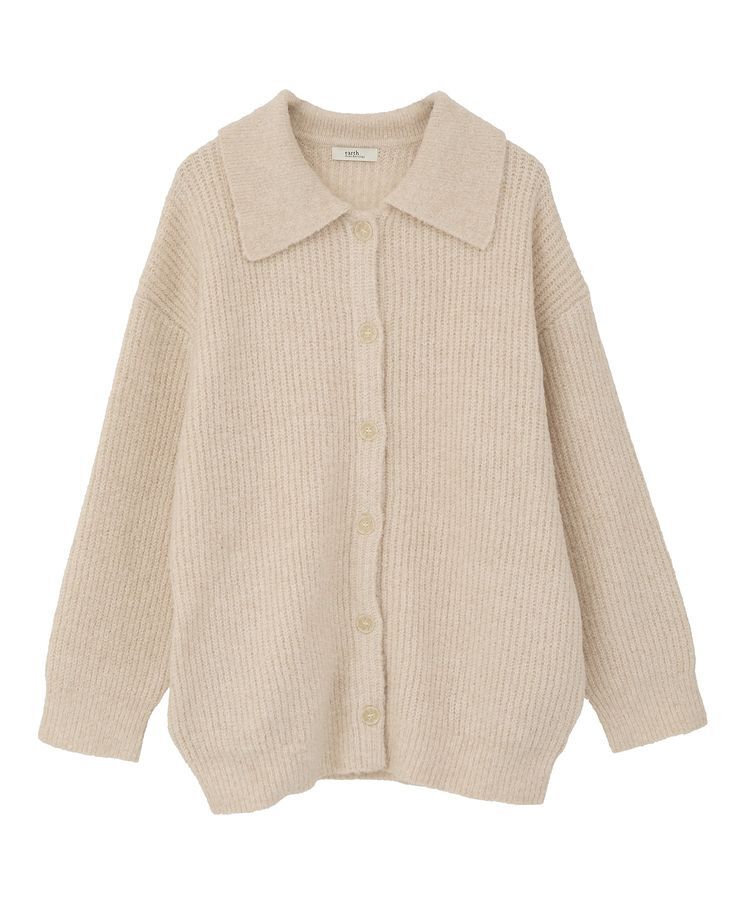 earth music&ecology「襟付きニットアウター」|カーディガン|