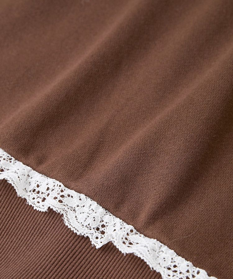 earth music&ecology「レーススウェットプルオーバー」|スウェット・ジャージ|