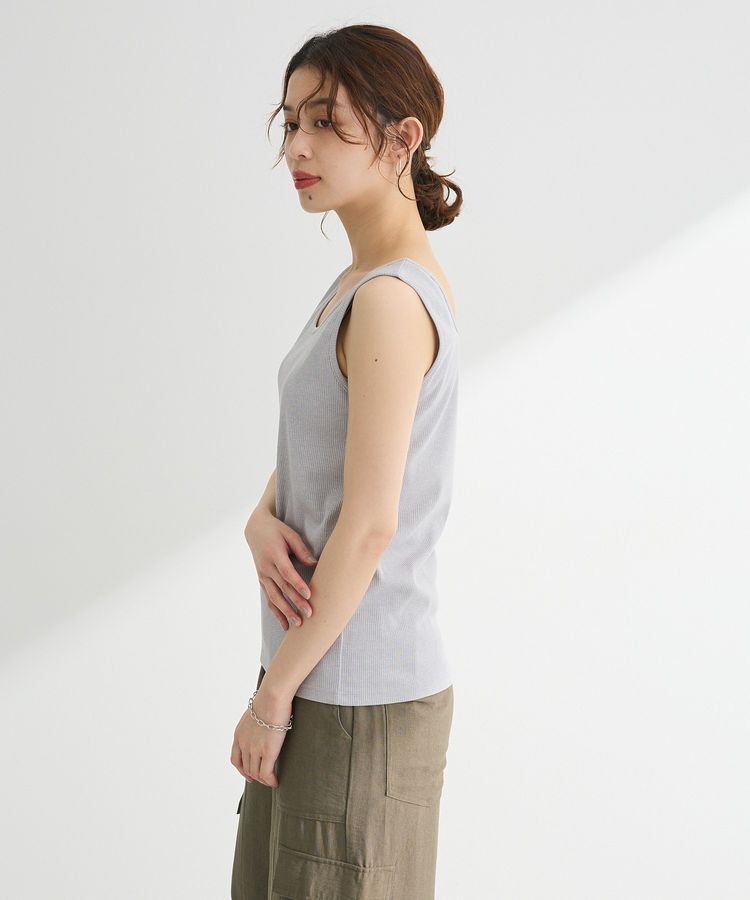 Green Parks「前後2Way ラメリブタンクトップ」|インナー|