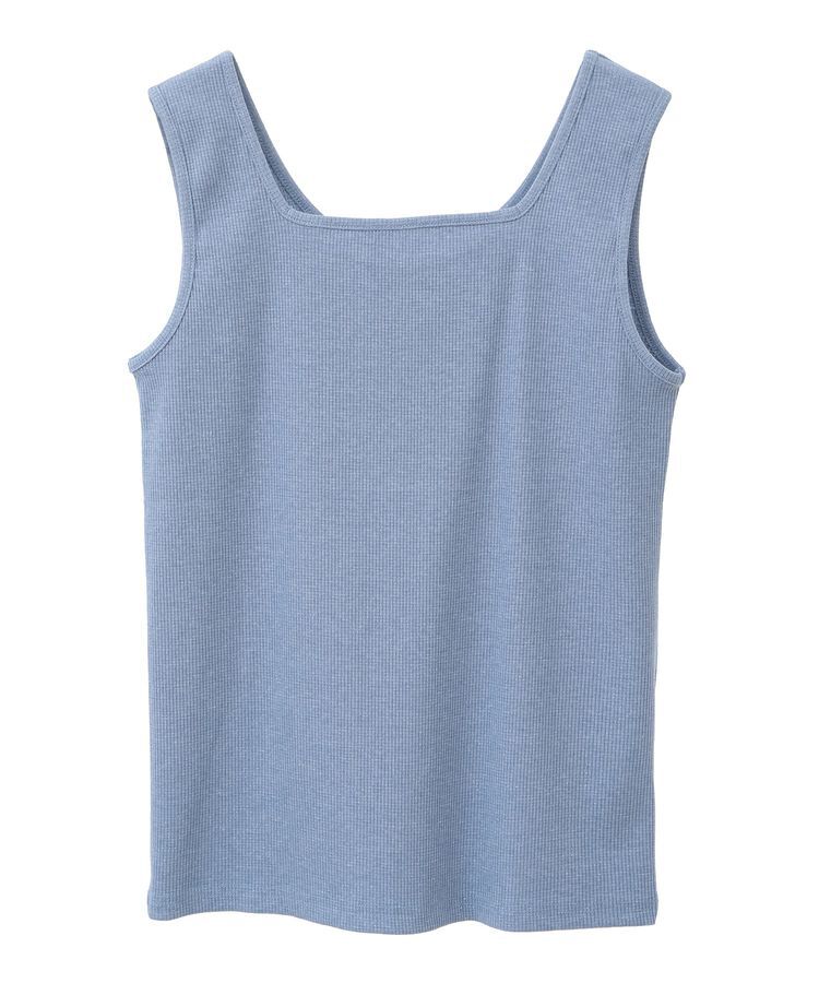 Green Parks「前後2Way ラメリブタンクトップ」|インナー|Blue
