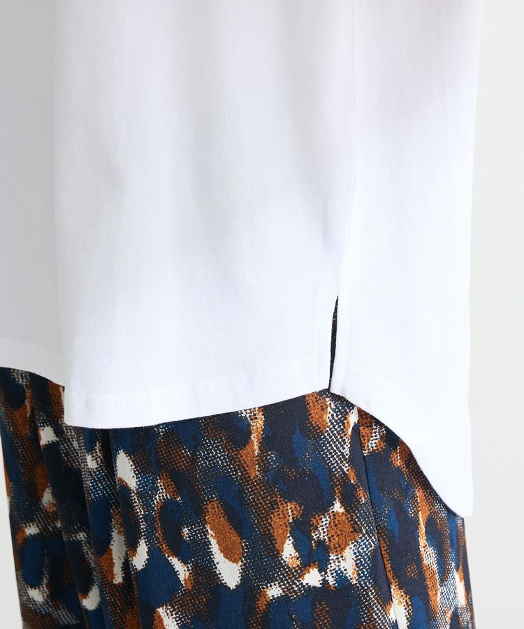 Green Parks「・swing by フレンチスリーブ刺繍TEE」|Tシャツ・カットソー|