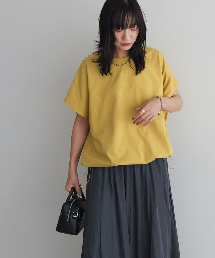 Green Parks「裾ドロストバルーンTEE」|Tシャツ・カットソー|Yellow