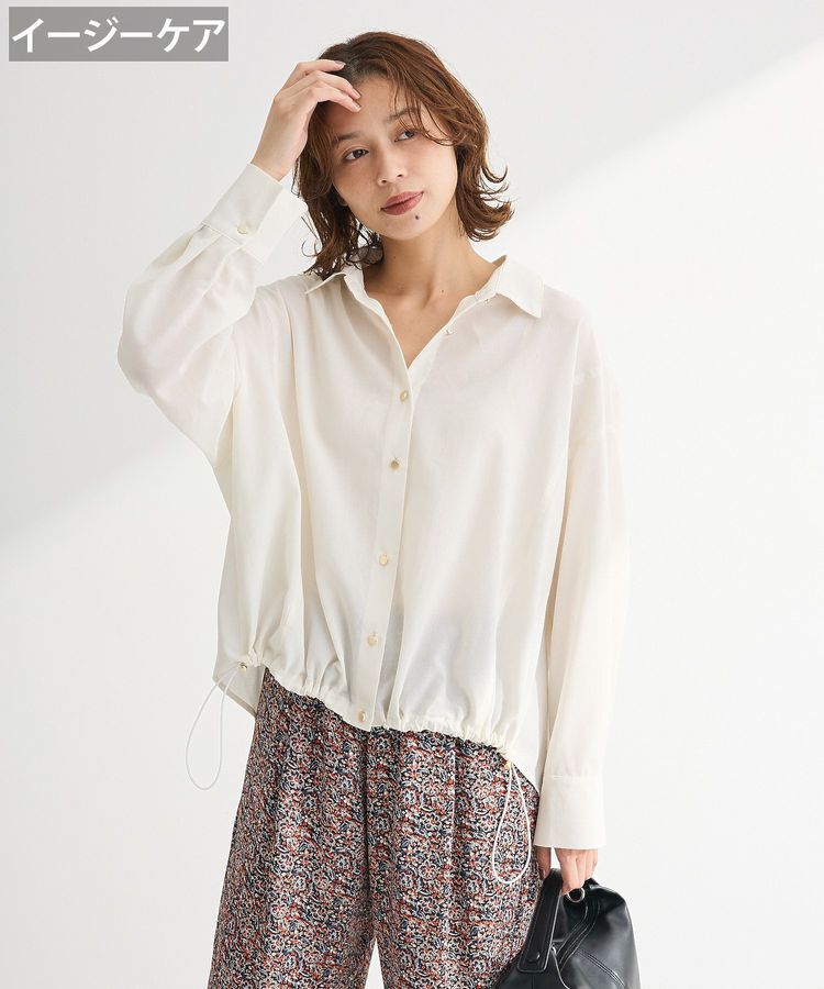 armonia「金ボタン裾ドロストシャツ」|シャツ・ブラウス|Off White