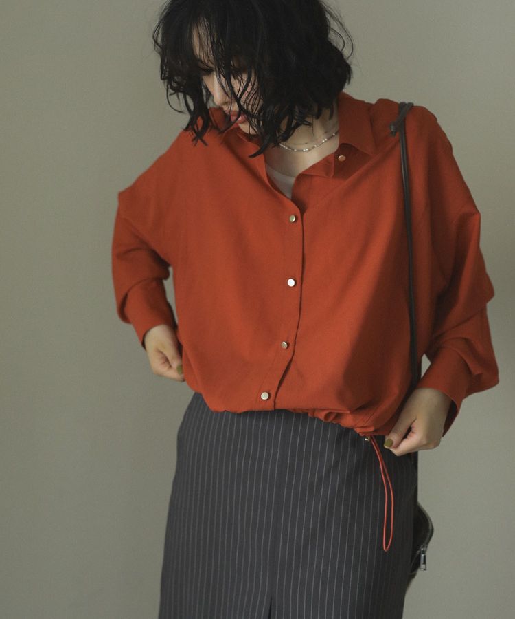 armonia「金ボタン裾ドロストシャツ」|シャツ・ブラウス|