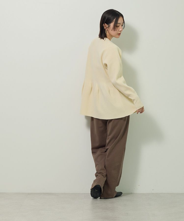 Green Parks「金釦ペプラムニットカーディガン」|カーディガン|