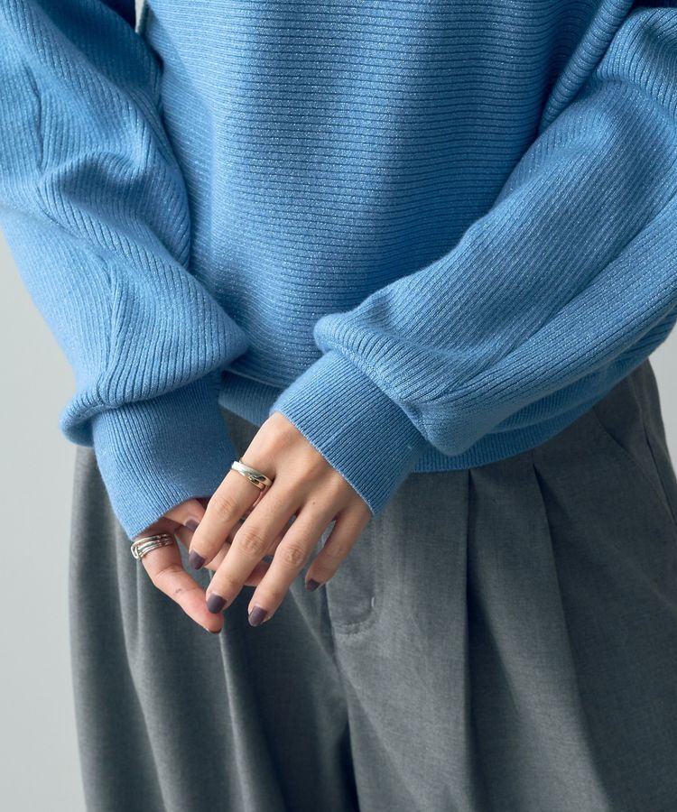 YECCA VECCA「ラメ混ドルマンニット」|ニット・セーター|