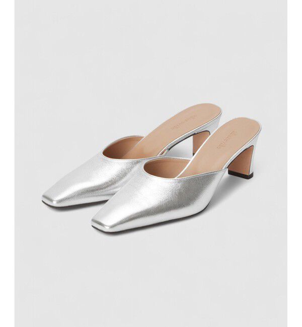 allureville「スクエアトウミュール」|パンプス|シルバー